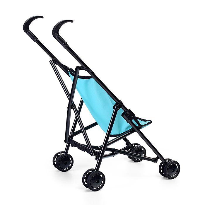 Коляска для кукол 910-18 трость, прогулочная, цвет голубой