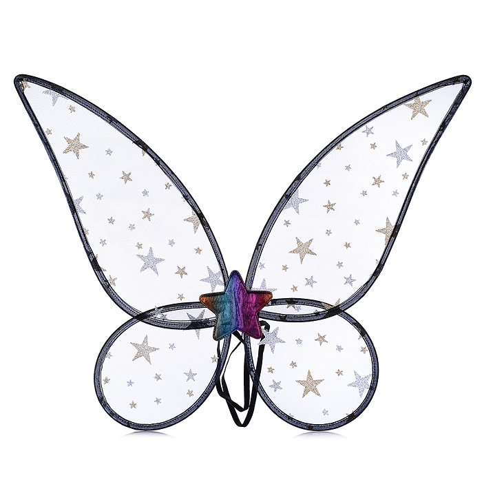 Фото к товару Набор "Крылья карнавальные" S2065 Звездная ночь (крылья, юбка) в пакете Набор "Крылья карнавальные" S2065 Звездная ночь (крылья, юбка) в пакете