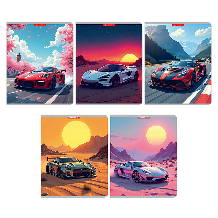 Тетрадь 48л клетка "Sport cars" А5