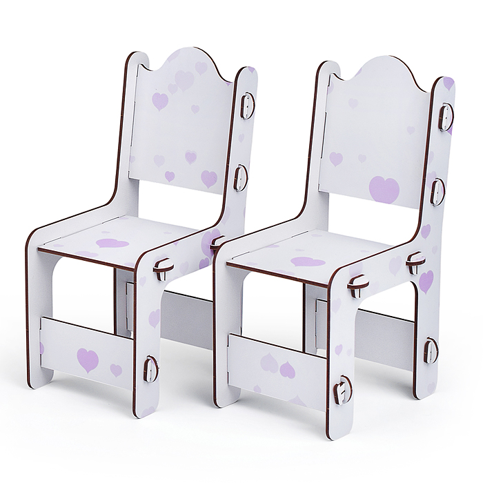 Фото к товару Набор мебели для кукол (Сердечки) Набор мебели для кукол (Сердечки)