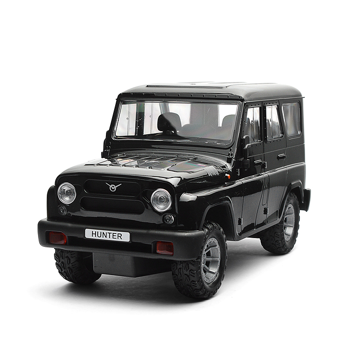 Машина UAZ Hunter 30 см, р/у (свет, черный) в коробке