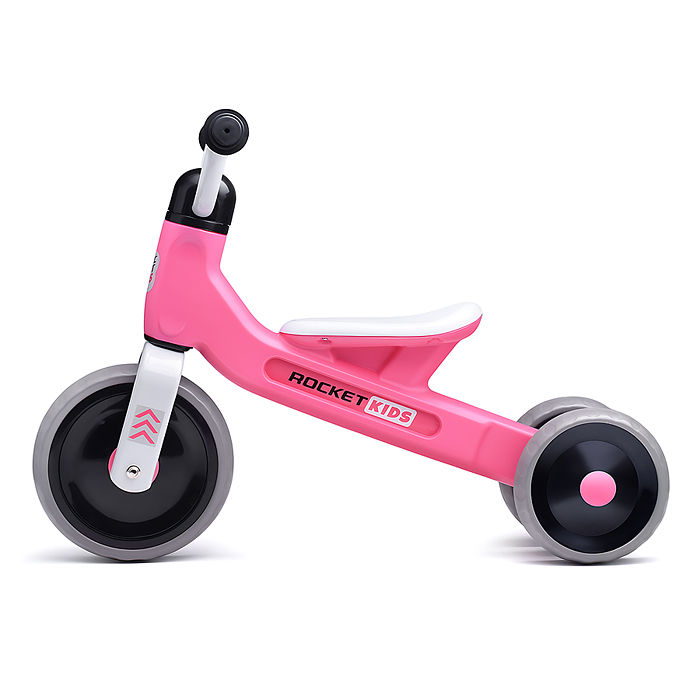 Беговел трехколесный Rocket 133-PK, колеса EVA, цвет розовый