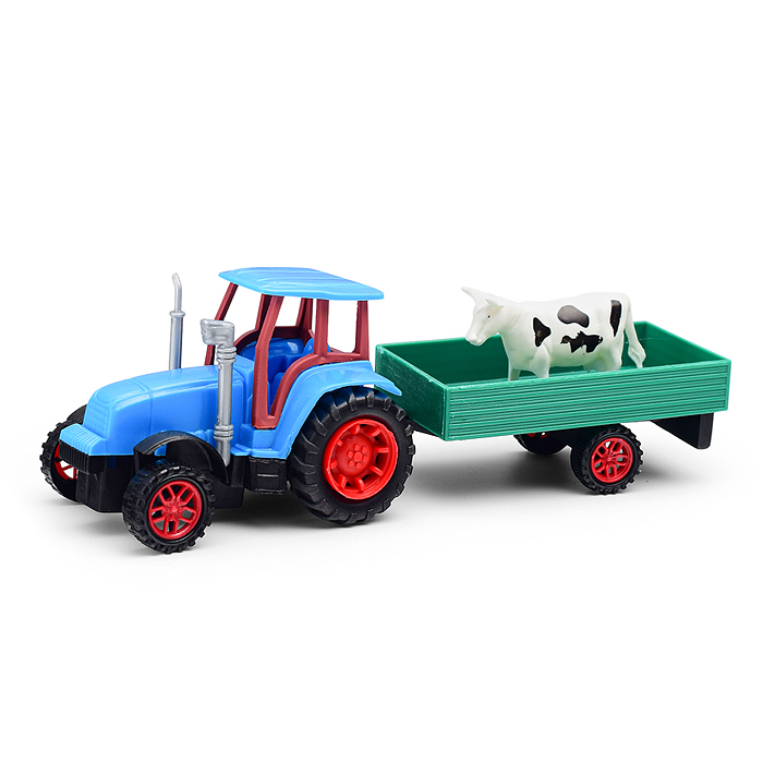 Трактор с прицепом, фигурка, коробка 30*8*10,5 см 