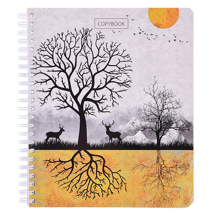 Тетрадь 96л. клетка, А5 "Золотая осень" гребень