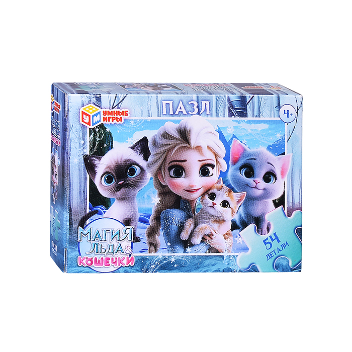 Пазлы 54 "Магия льда и Кошечки"