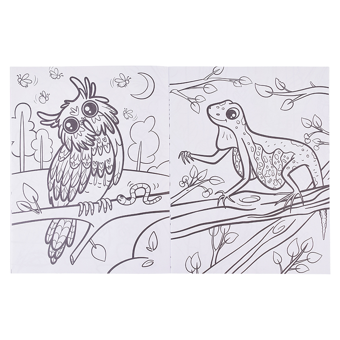 Летающие животные: книжка-раскраска; сер. Мир уникальных животных