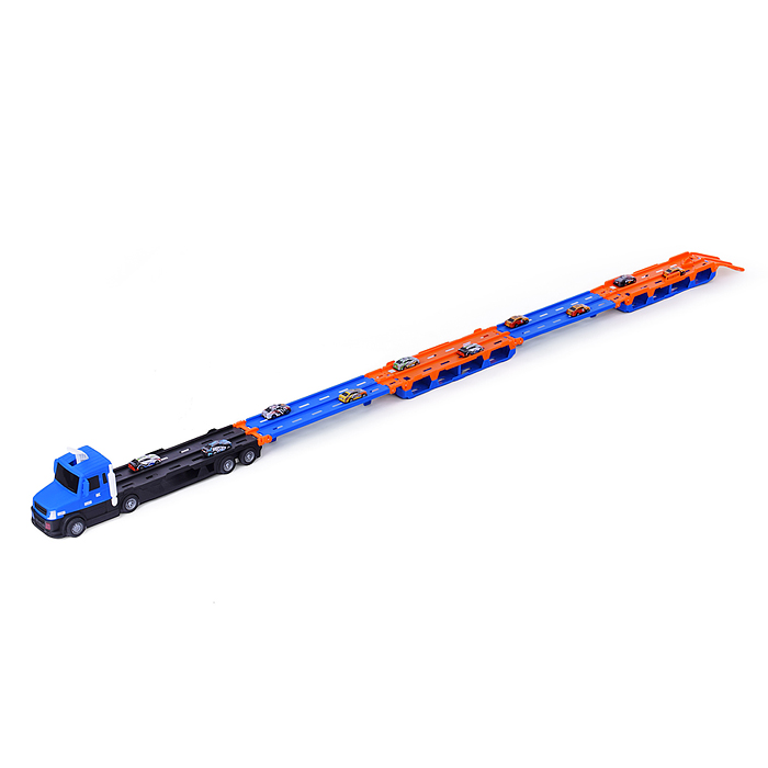 Автовоз 660-S47 "Тягач" оранжево-синий, в коробке