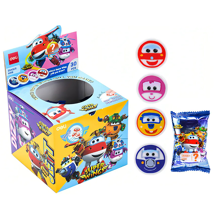 Ластик Super Wings 30х10мм ассорти