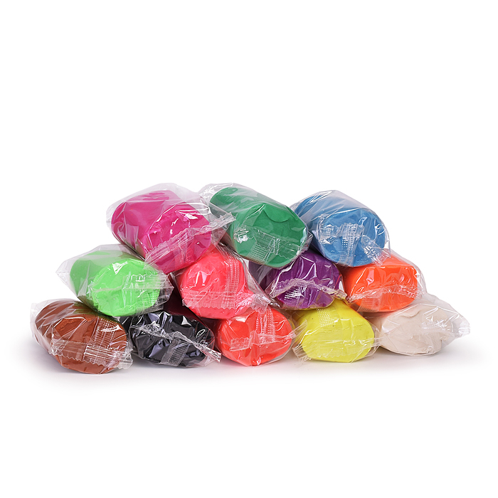 Фото к товару Тесто для лепки в коробке 12 цветов по 50гр, 9 форм, скалка, 600гр, Тесто для лепки в коробке 12 цветов по 50гр, 9 форм, скалка, 600гр,