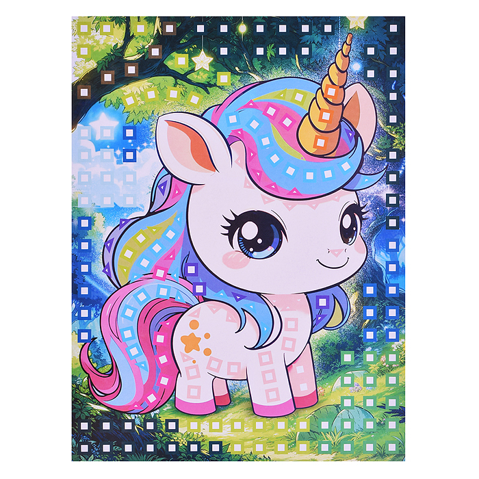 Разноцветная мозаика (3 в 1). Дракончик. Фея. Единорог