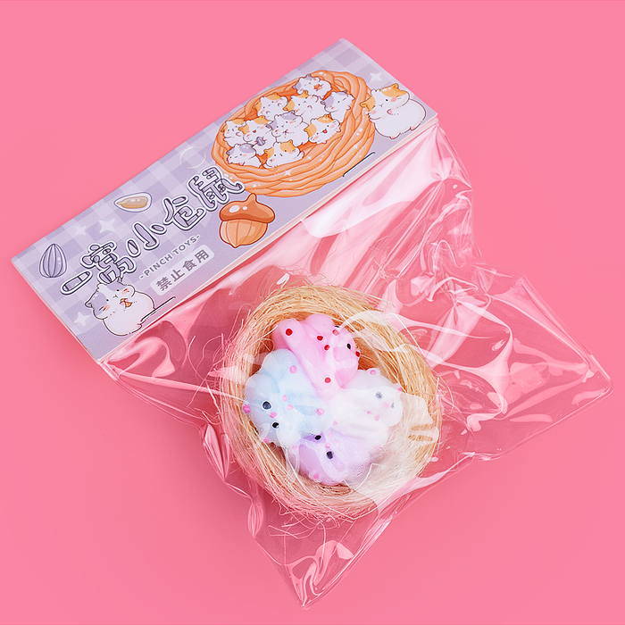 Игрушка -антистресс 00-6687 "Хомячки в корзинке"