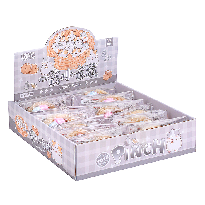 Игрушка -антистресс 00-6687 "Хомячки в корзинке"