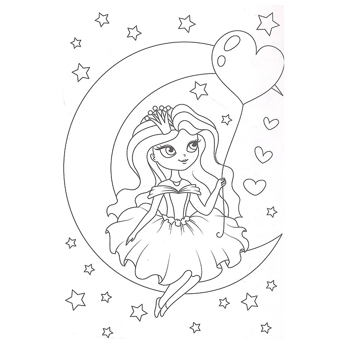 Раскраски А5 эконом Веселые картинки. Принцесса