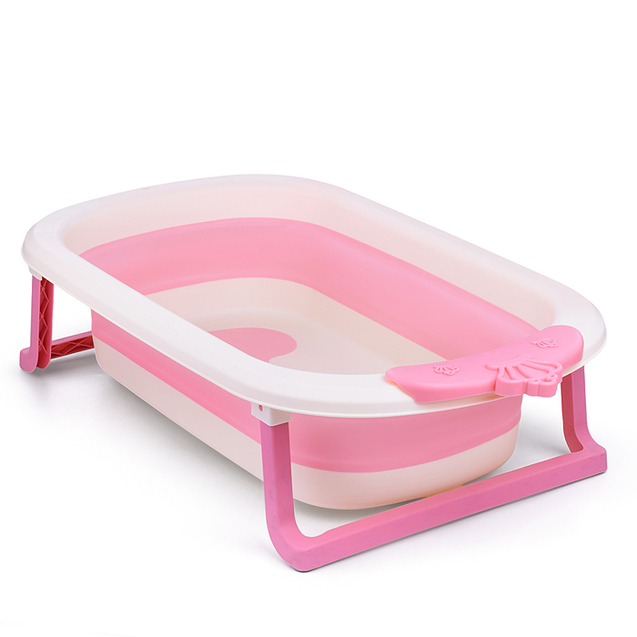 Фото к товару Ванночка для купания 00-4942 (цвет: белый/розовый) Ванночка для купания 00-4942 (цвет: белый/розовый)