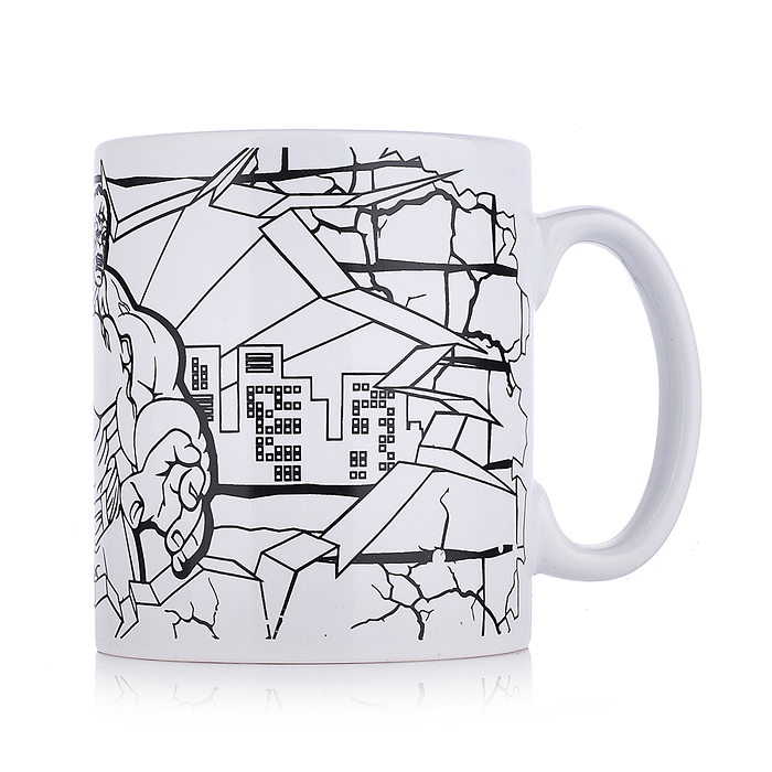 Кружка для росписи "Зеленый супер-герой"