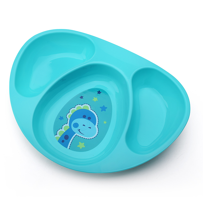 Фото к товару Тарелочка детская трехсекционная "Динозаврики" Тарелочка детская трехсекционная "Динозаврики"