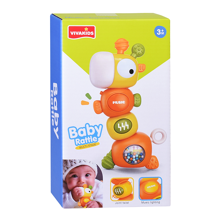 Игрушка развивающая 6669 "Жирафик" на батарейках, в коробке