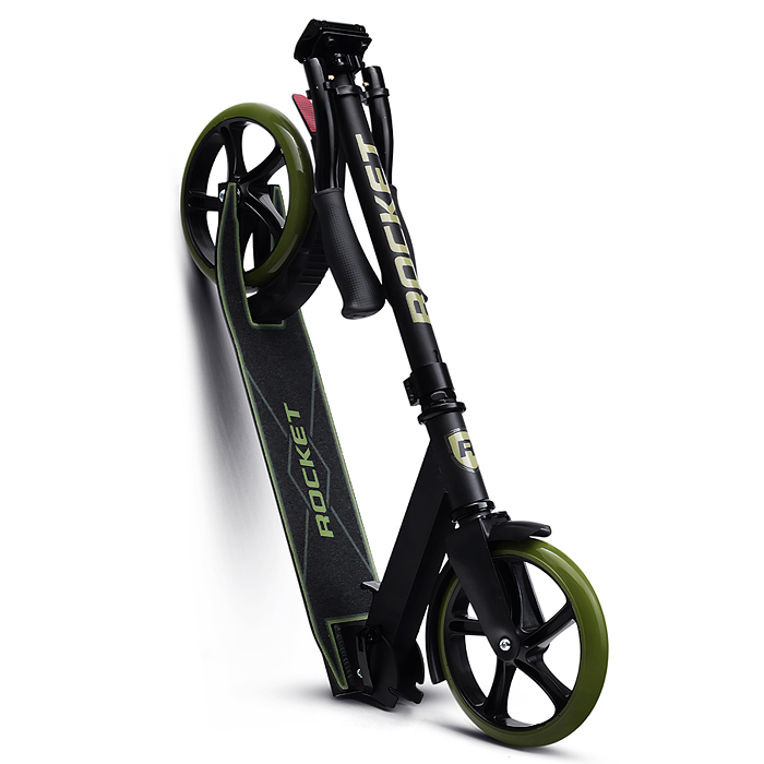 Самокат ROCKET, колеса PU 200 мм, ABEC 7, зеленый