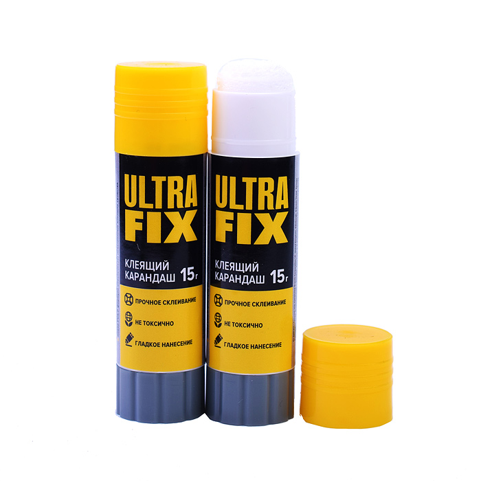 Клеящий карандаш PVA-P основа "Ultra Fix" 15 г в картонном дисплее с пластиковым поддоном
