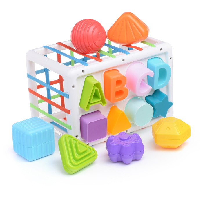 Сортер тактильный HE0209 "ABCD" в коробке