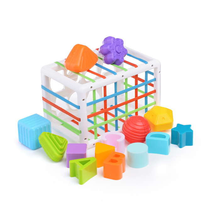 Сортер тактильный HE0209 "ABCD" в коробке