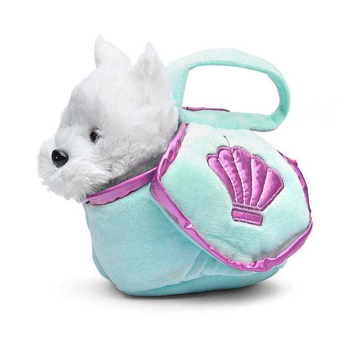 Щенок 17см в сумочке Ракушка