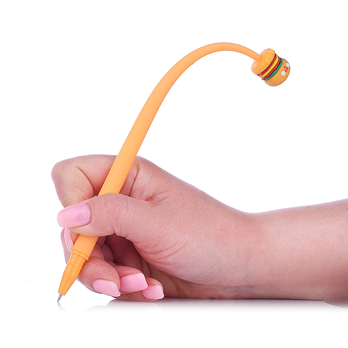 Ручка шариковая силиконовая "HAMBURGER & ICE CREAM & FRIES", цвет чернил синий, 0.7мм,