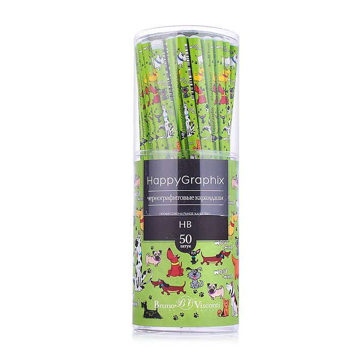 Карандаш чернографитный "HappyGraphix" "Собачья площадка" НВ