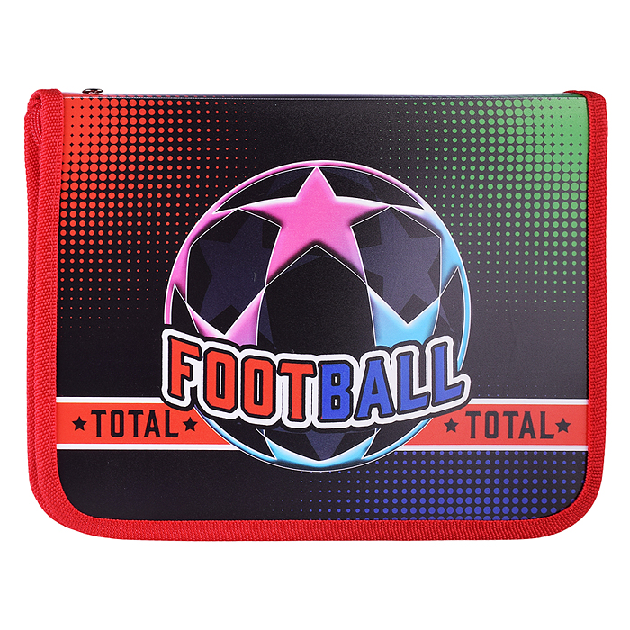 Папка для тетрадей А5 молния вокруг печать на пластике "Лига" 2025