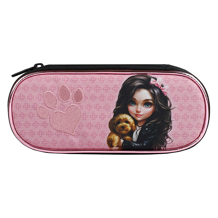 Фото к товару Пенал школьный "Брюнетка с собачкой" (без наполнения, 22х8.5х4.7 см, полиэстер, молния) Пенал школьный "Брюнетка с собачкой" (без наполнения, 22х8.5х4.7 см, полиэстер, молния)