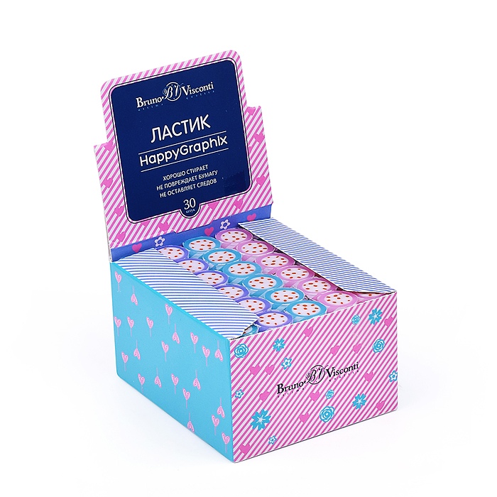 Ластик "HappyGraphix. Candy", 4 цвета