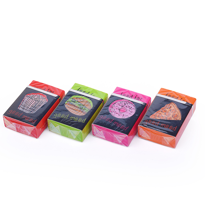 Ластик "HappyGraphix. Fastfood", 4 цвета