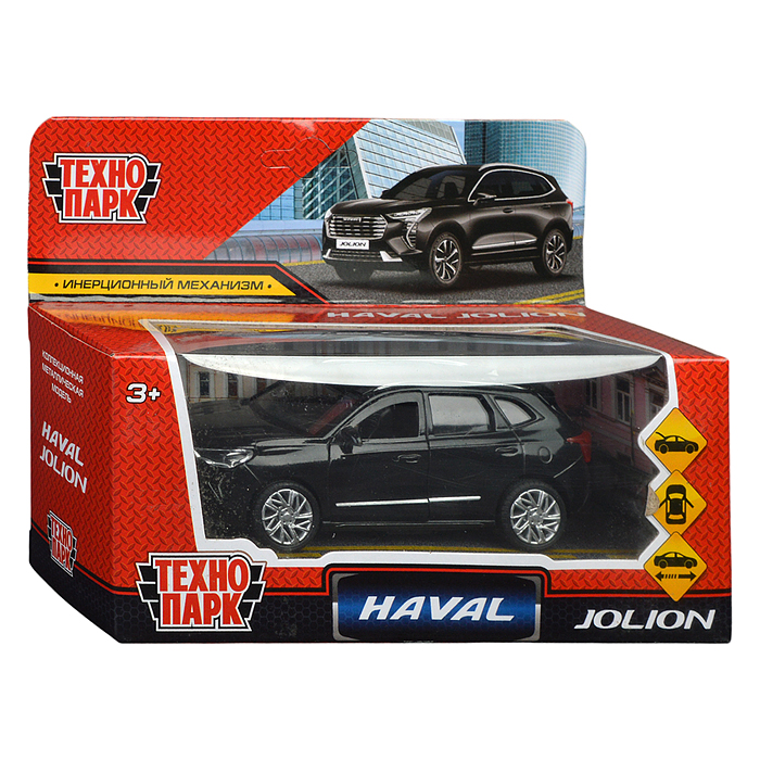 Машина металл Haval Jolion 12 см, (двери, багаж, черн,) в коробке