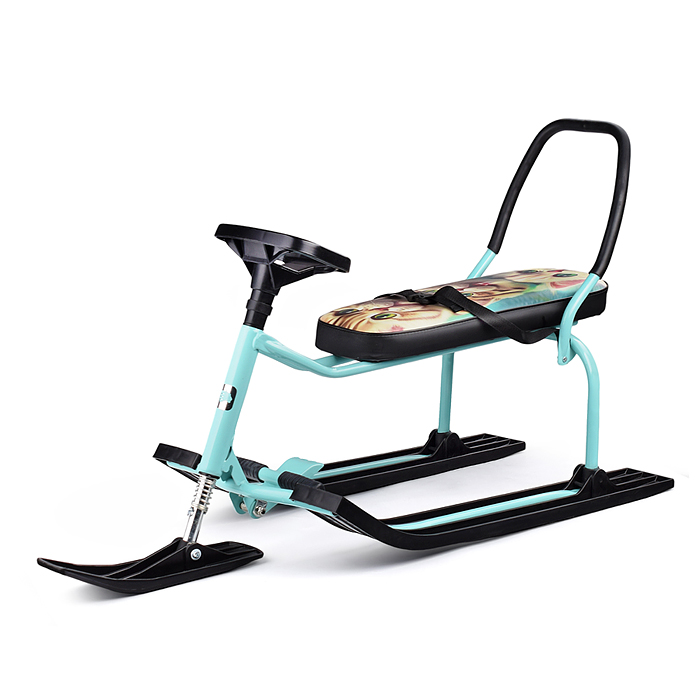 Игрушка Снегокат детский 501 "TANDEM" для двоих со складной спинкой (Котята) 