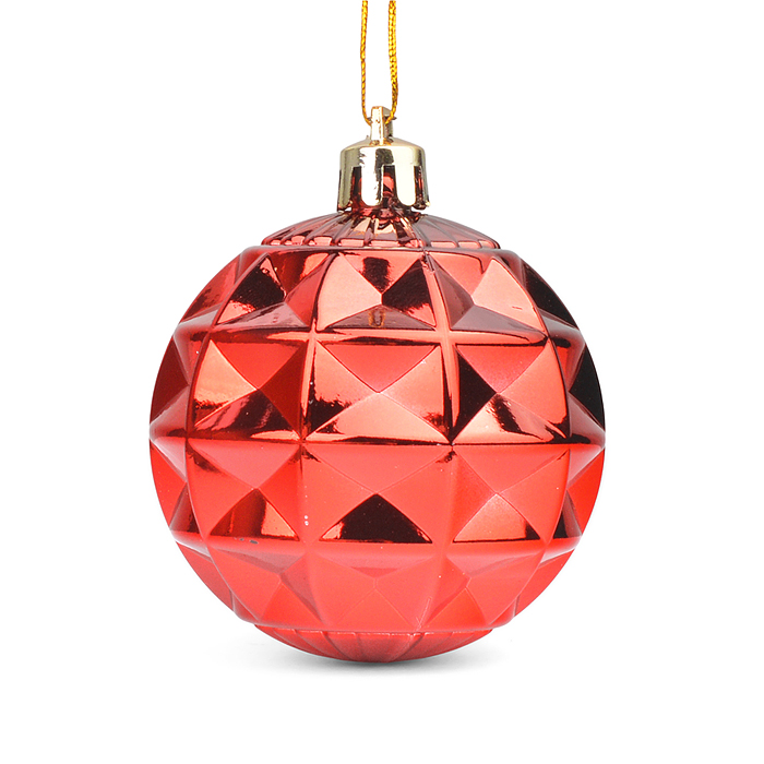 Новогоднее подвесное украшение из полистирола в ассортименте, набор из 19 штук (шар: 7 см - 3 шт, 6 