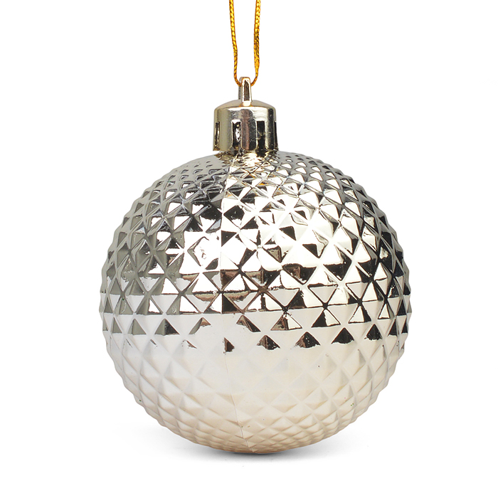 Новогоднее подвесное украшение из полистирола в ассортименте, набор из 19 штук (шар: 7 см - 3 шт, 6 