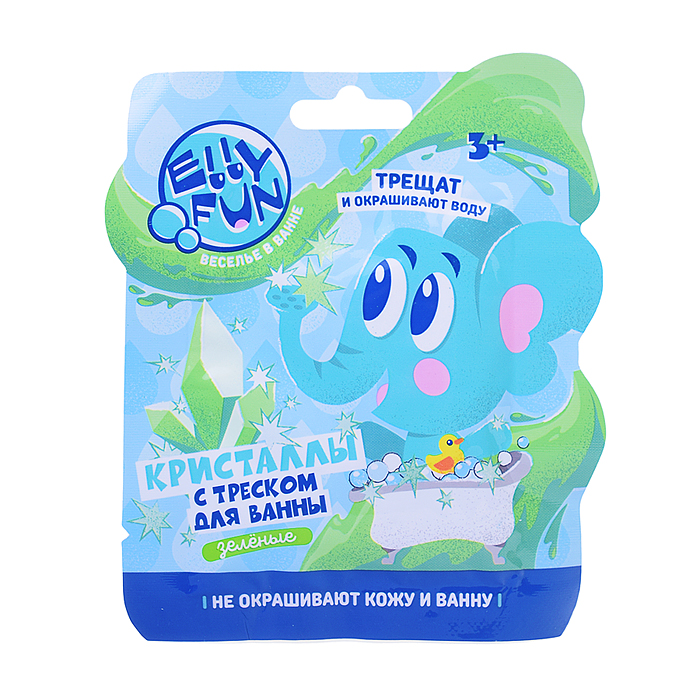 Кристаллы с треском Ellyfun 1 цв зеленый 