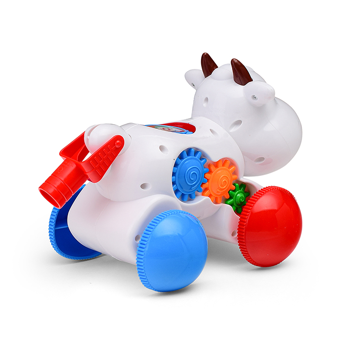 Каталка 516 "Коровка Бурёнка" музыкальная, в пакете