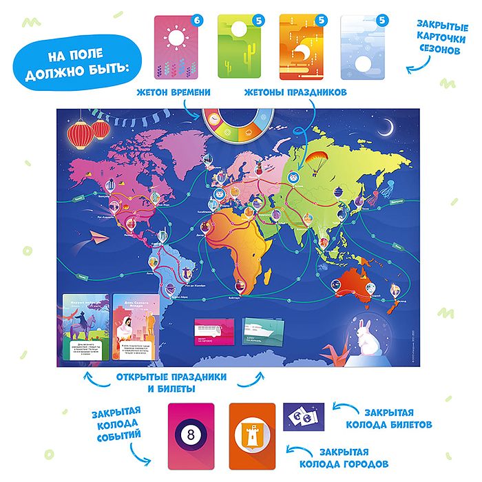 Игра настольная с голосовым помощником. Год путешествий. 