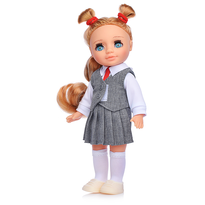 Фото к товару Кукла Ася первоклассница в сером. Кукла Ася первоклассница в сером.