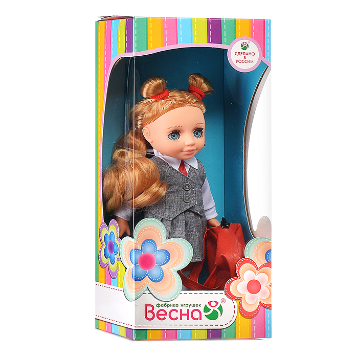 Фото к товару Кукла Ася первоклассница в сером. Кукла Ася первоклассница в сером.