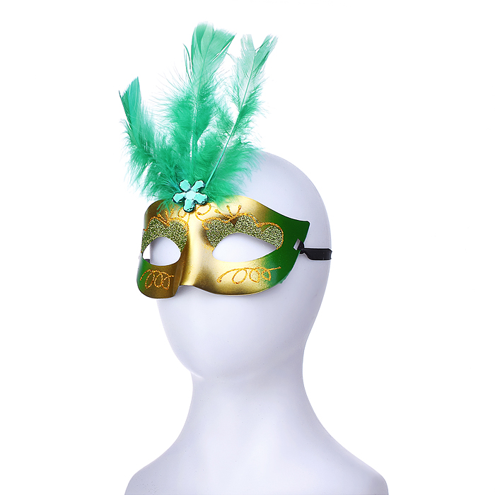 Маска карнавальная S2115 "Маскарад" с перьями