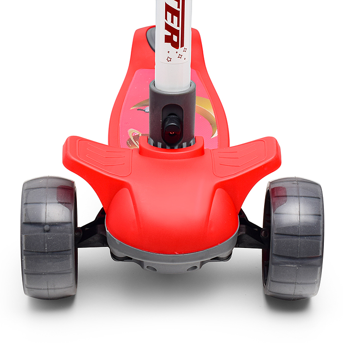 Самокат U001195Y 3-х кол., красный, PU, в коробке