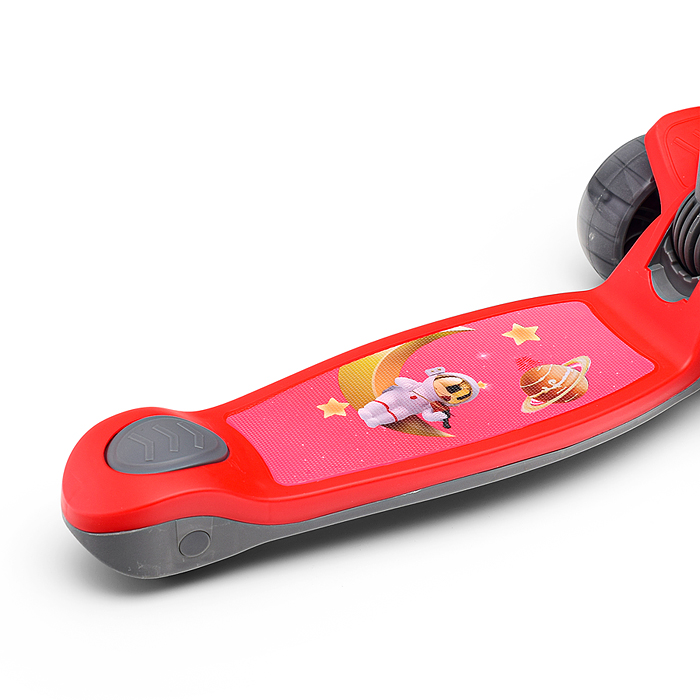 Самокат U001195Y 3-х кол., красный, PU, в коробке