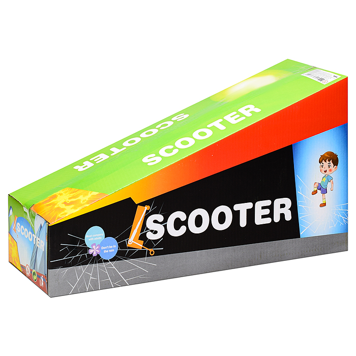 Самокат U001195Y 3-х кол., красный, PU, в коробке