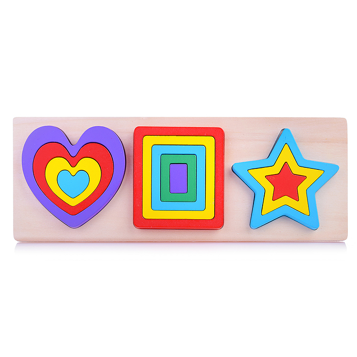 Пазл-вкладыш D1887 "Геометрические фигуры-1"