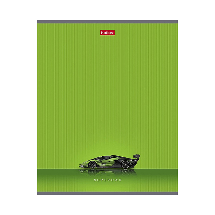 Тетрадь 48л. клетка "Гоночные авто" А5 на скобе