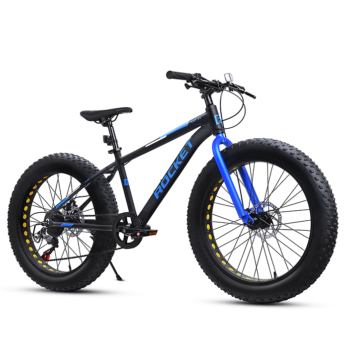 Велосипед 24" Rocket Fat 24, цвет черный/синий, размер 15"