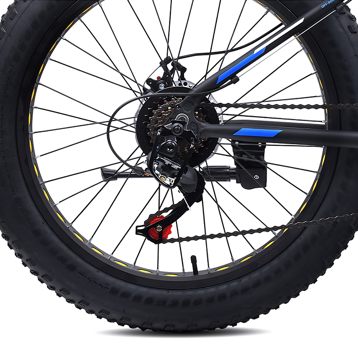 Велосипед 24" Rocket Fat 24, цвет черный/синий, размер 15"