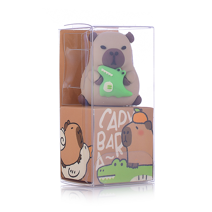 Точилка пластиковая с 1 лезвием Капибара (ассорти)